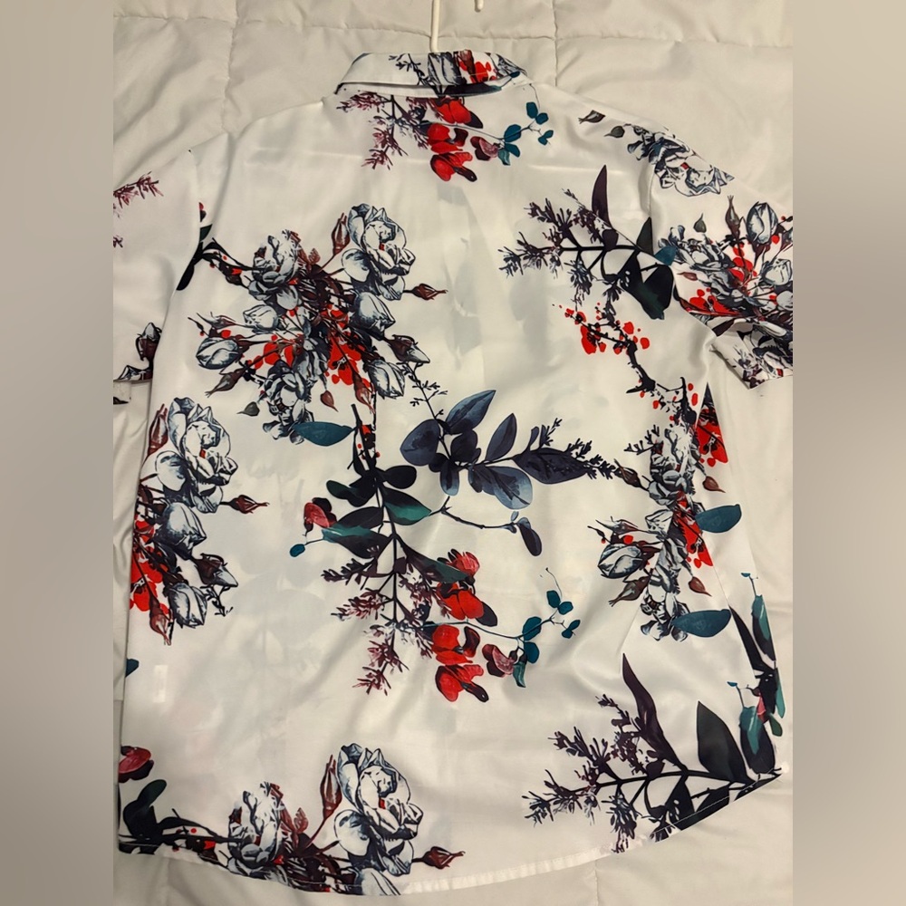 Floral Print Casual Button Down Shirt